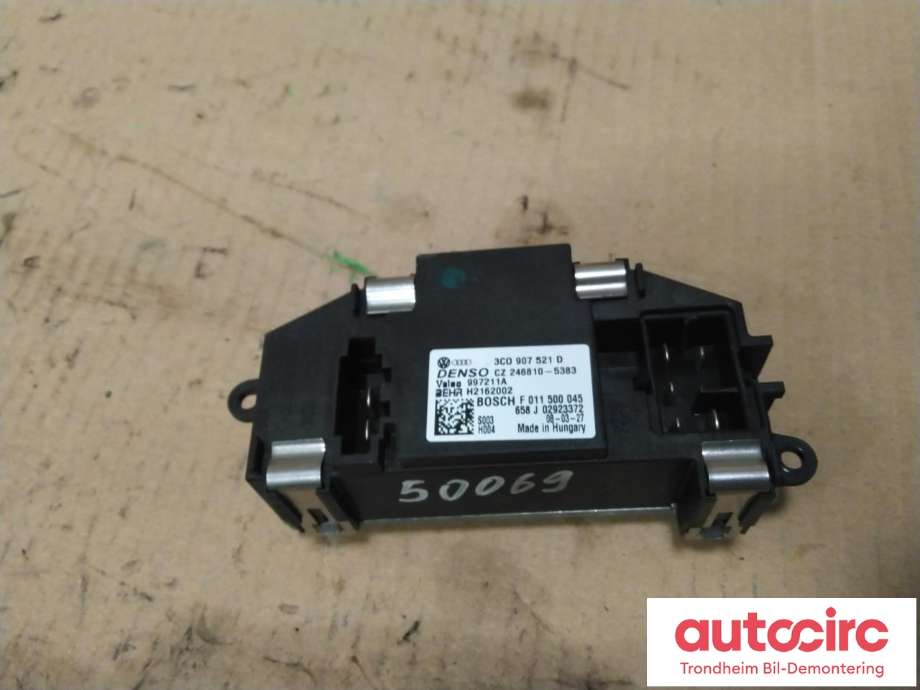 Varmeapparat motstand til Audi A3 2003-2008 (Type II, Fase 1) (DENSO|3C0907521D|CZ246810-5383|)