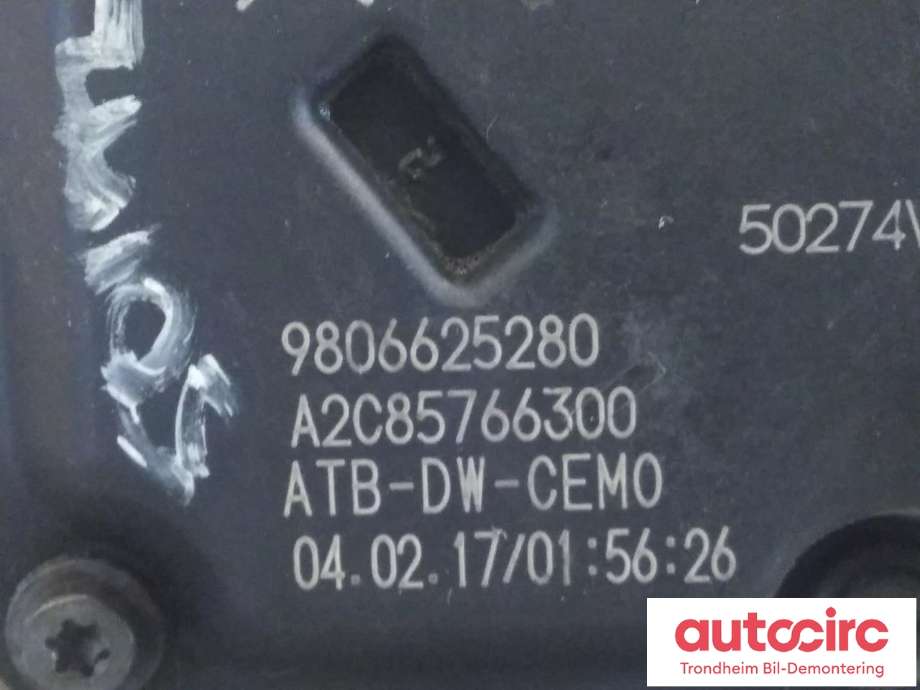 Spjeldhus til Peugeot Expert 2016-->> (Type III)  (FOMOCO|9806625280|A2C85766300|)