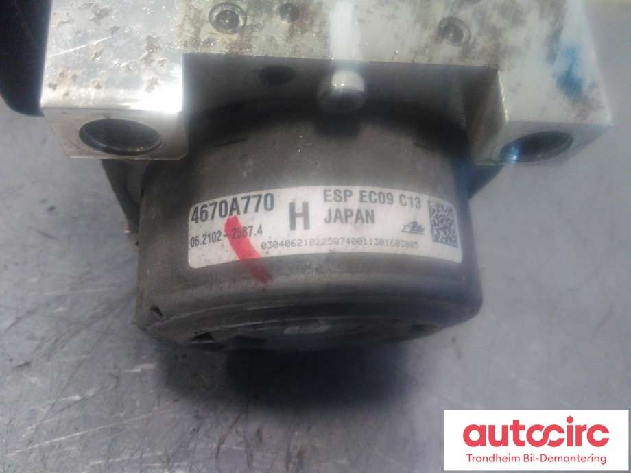 ABS sentral til Mitsubishi Outlander 2012-2015 (Type III, Fase 1)  (ATE|4670A771|4670A770|)