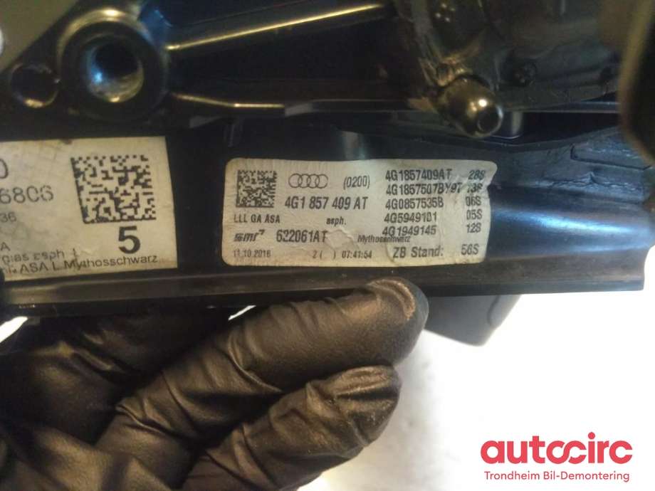 Speil venstre til Audi A6, Allroad 2015-2019 (Type III, Fase 2) (C7) (C7) (...|4G1857409BA|4G1857409AT|)