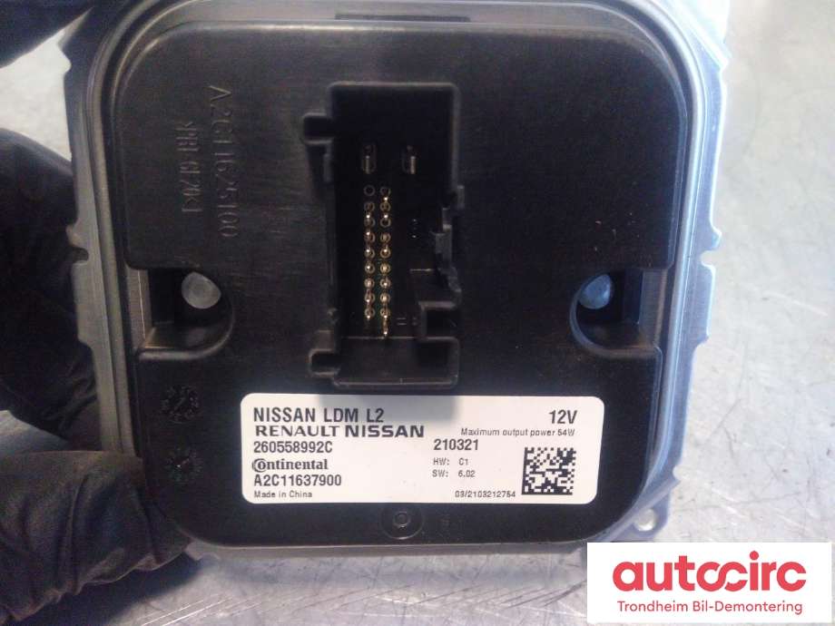 Styreenhet LED til Nissan Leaf 2018-->> (Type II)  (CONTINENTAL|260558992C|)