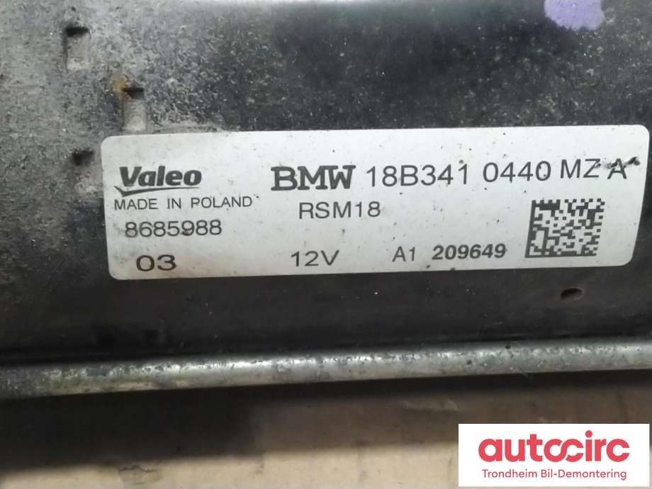 Starter til BMW 5-Serie 2017-->> (G30/G31) (G30/G31) (VALEO|8685988|12418643641|12415A7E944)