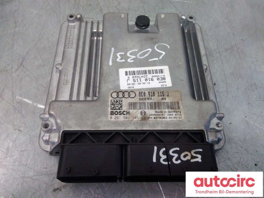 Styreenhet motor til Audi A4, 2004-2008 (Type III) (B7) (B7) (BOSCH|8E0910115J)