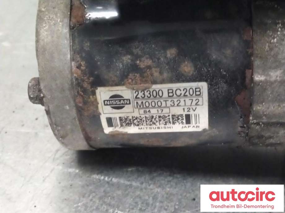 Starter til Nissan Qashqai 2007-2010 (Type I, Fase 1)  (MITSUBISHI|23300BC20B|23300BC20C|M000T32172)