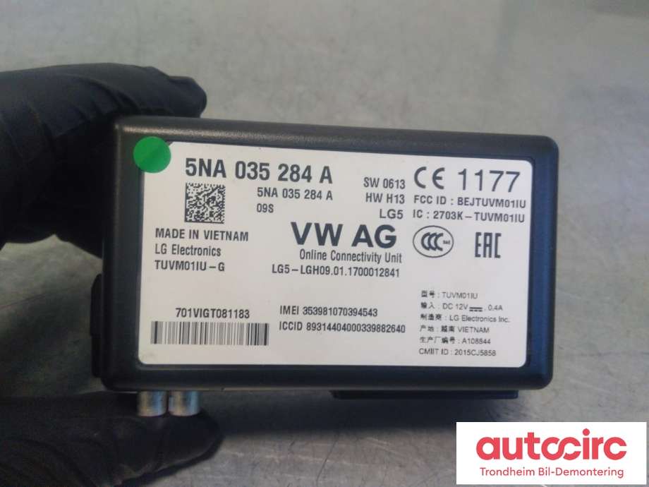 Styreenhet diverse til VW Passat 2015-2019 (Fase 1) (B8) (B8) (LG|5NA035284A|)