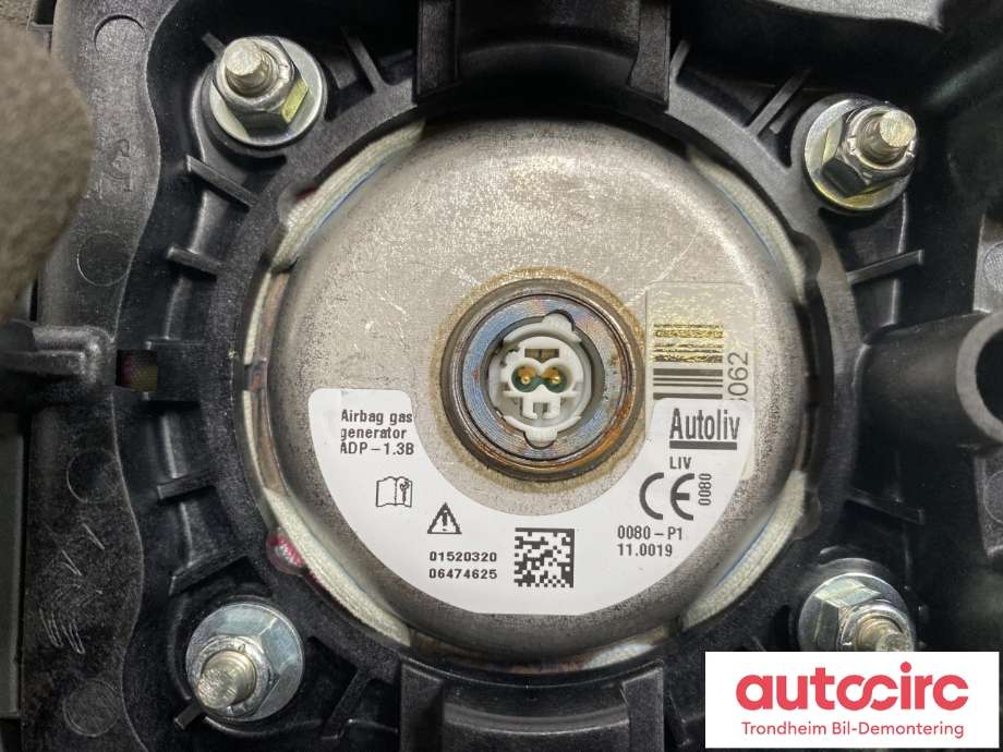 Airbag rattpute til Peugeot e-208 2019-->> (..|98255207ZD|98 255 207 ZD|)