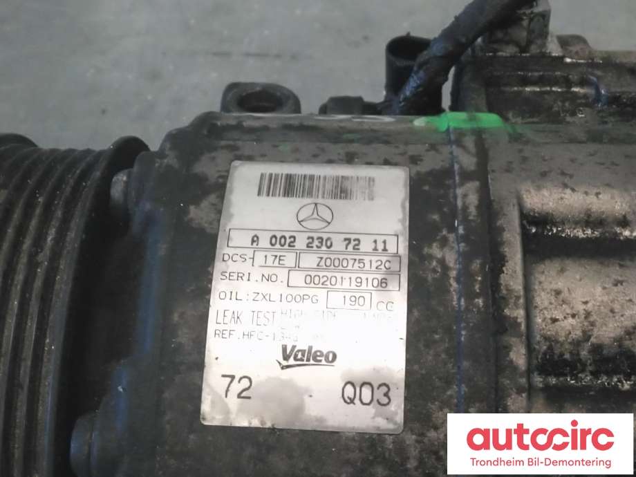 Aircondition kompressor til Mercedes Sprinter 2006-2013 (Fase 1) (906) (906) (VALEO|A0022307211|A9068302401|)