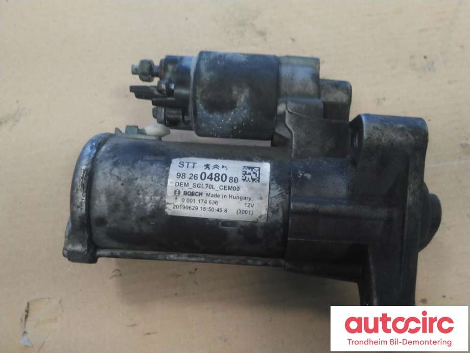 Starter diesel til Peugeot Boxer, 2014-->> (Type III, Fase 2)  (BOSCH|9826048080)