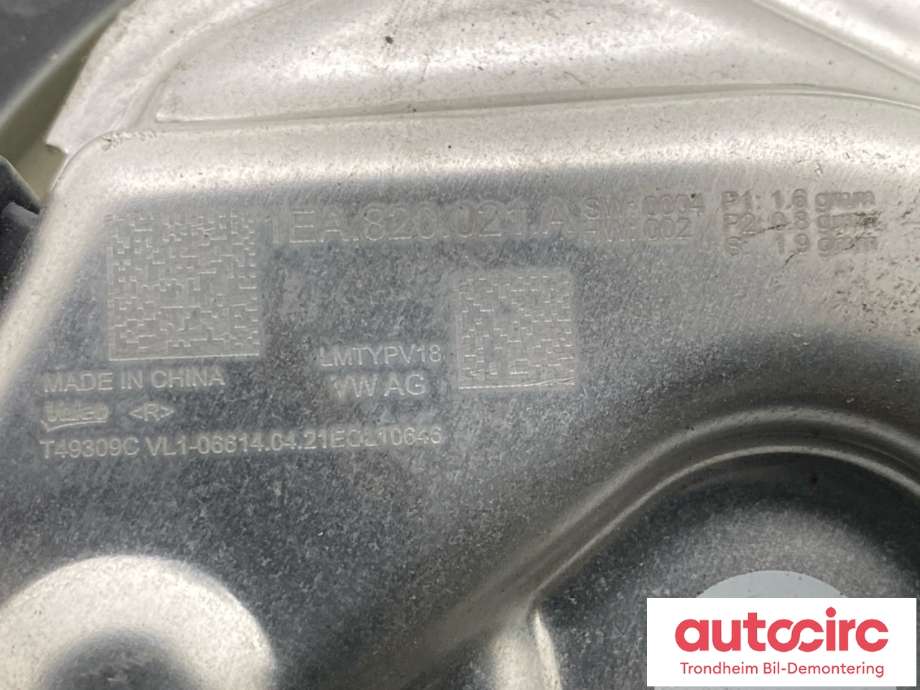 Varmeapparat motor til VW ID.4 2020-->>  (..|1EA820021A|)