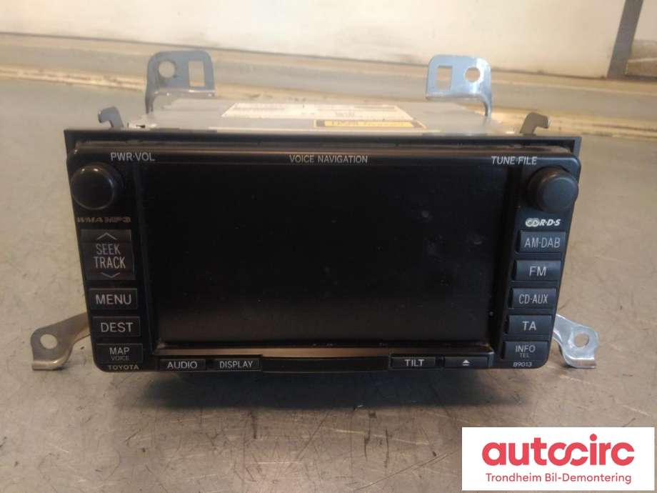 Bilstereo navigasjon til Toyota Avensis, 2009-2015 (Type III, Fase 1)  (...|8612020A90)