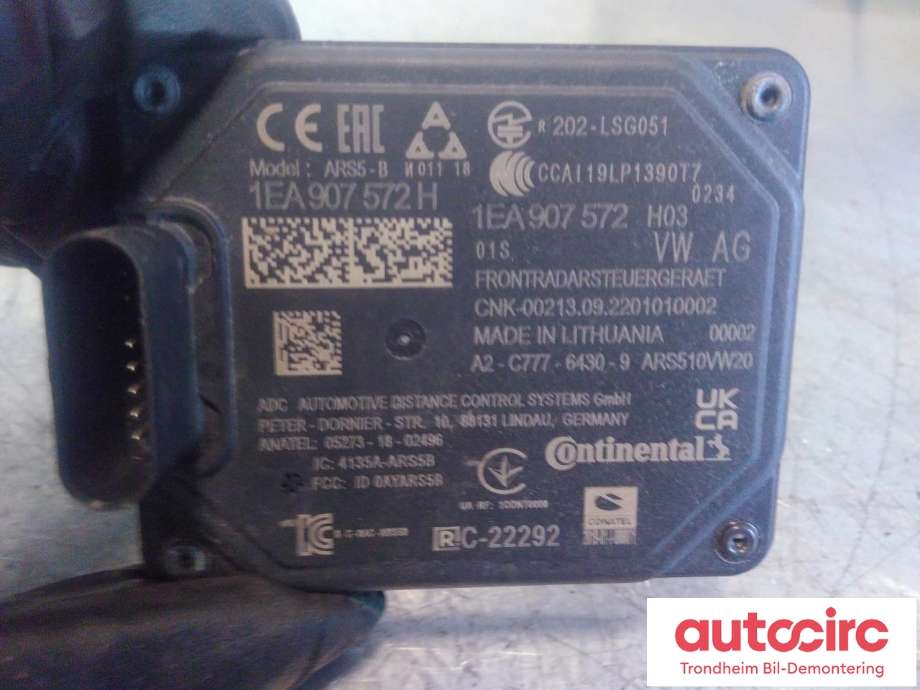 Sensor radar til VW ID.5 2022-->>  (...|1EA907572H|)