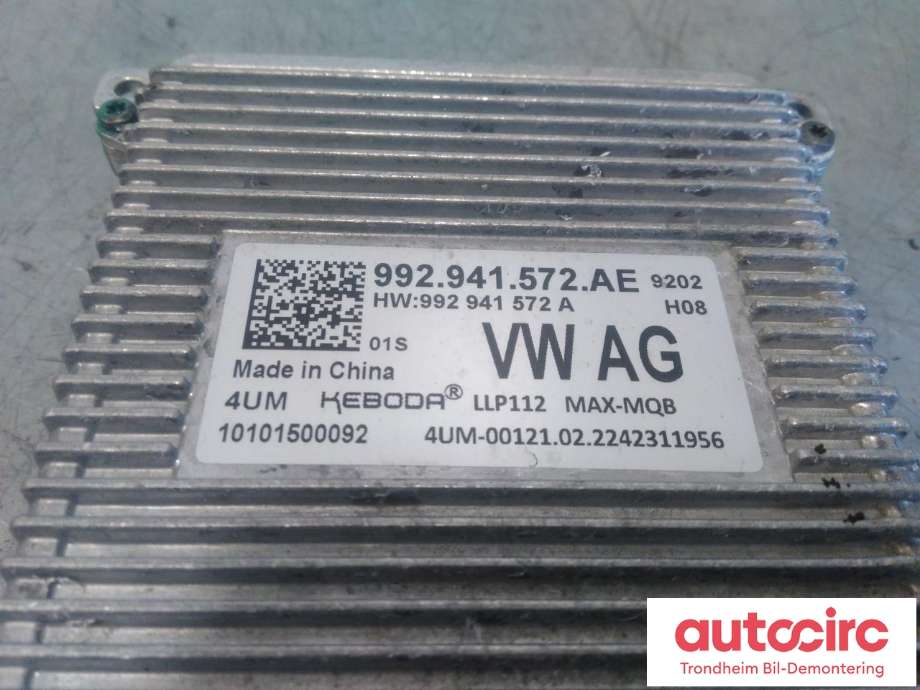 Styreenhet LED til VW ID.5 2022-->>  (...|992941572AE|)