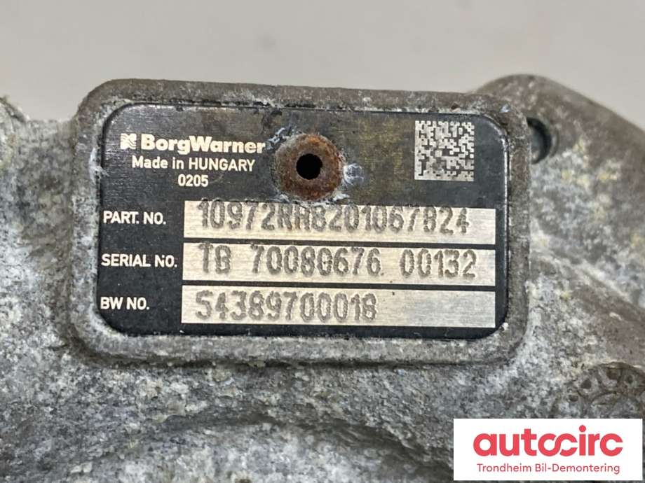 Turbo til Mercedes Vito 2014-->> (W447) (W447) (BORG WARNER|A6220900400|A6220900500|)