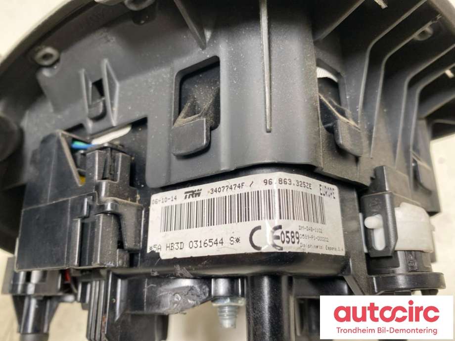 Airbag rattpute til Peugeot 508 2014-2018 (Type I, Fase 2)  (TRW|96863325ZE|4112QG|)