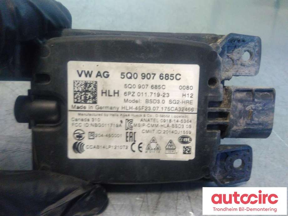Sensor blindsone til VW Crafter 2016-->> (Type II)  (VENSTRE BAK|5Q0907685C|)