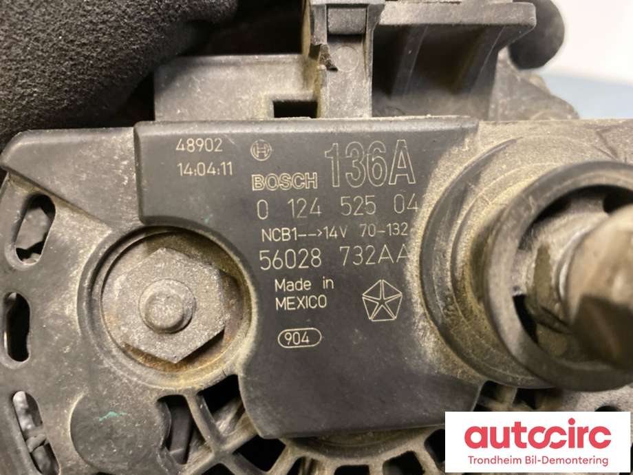 Dynamo diesel til Dodge Ram 2003-2008 (Type III)  (4801 475AA|R4801 475AA|)