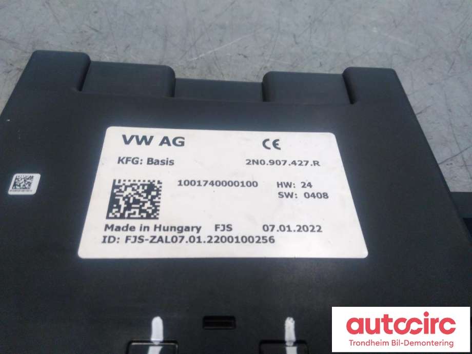 Styreenhet diverse til VW Crafter 2016-->> (Type II)  (...|2N0907427R|2N0907427|)