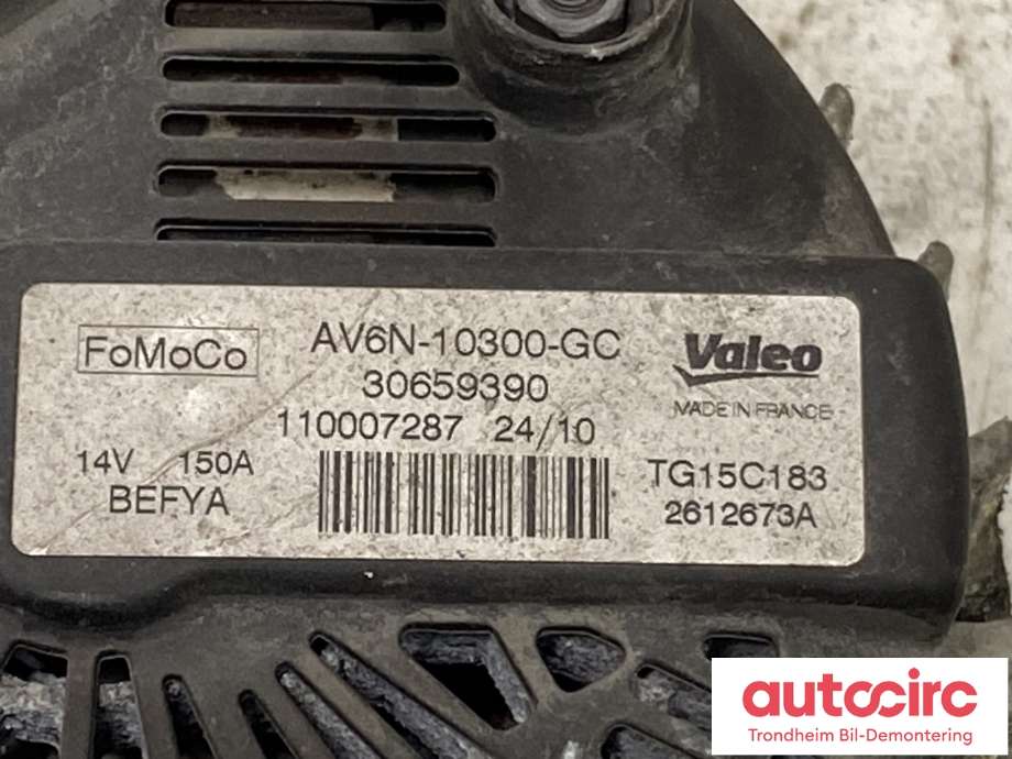 Dynamo diesel til Volvo S80 2006-2013 (Type II, Fase 1)  (..|36000909|)