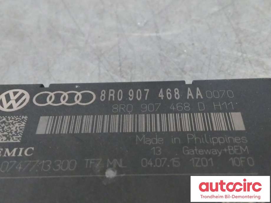 Styreenhet diverse til Audi A4, Allroad 2009-2016 (Type I) (B8) (B8) (TEMIC|8R0907468AA|8R0 907 468 AA|)