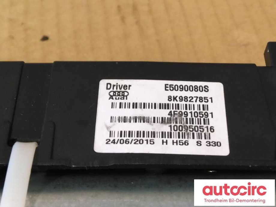 Baklukeåpner motor til Audi A4, Allroad 2009-2016 (Type I) (B8) (B8) (..|8K9827851|8K9 827 851 C|)