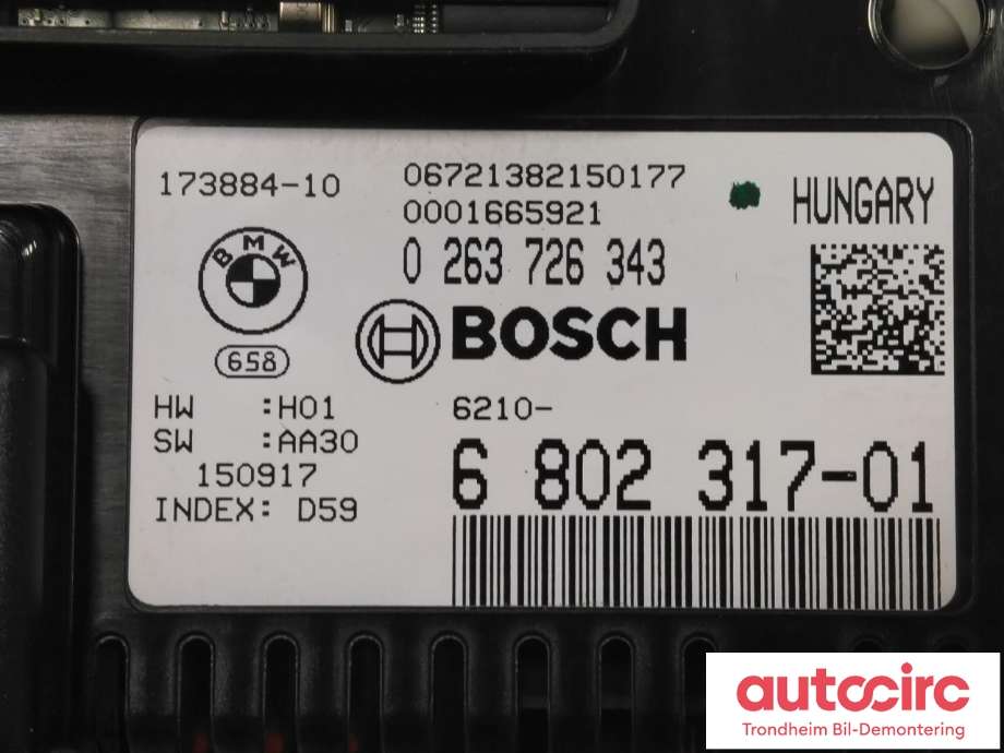Instrumentpanel til BMW X5 2013-2018 (F15) (F15) (..|6802317|62106805231|62108795235)