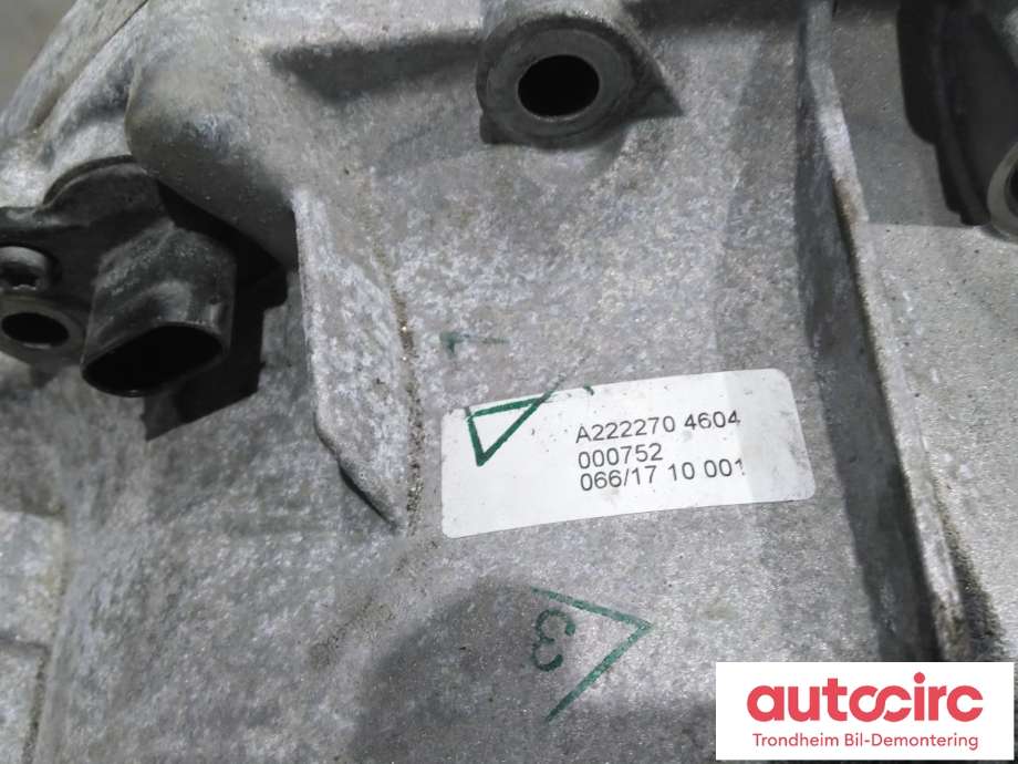 Girkasse hybrid til Mercedes C-Klasse 2014-2018 (Fase 1) (W205) (W205) (MERCEDES-BENZ|A2052701202|A205270120280|A 205 270 12 02| A 205 270 12 02 80| D724295| PHK7C700)