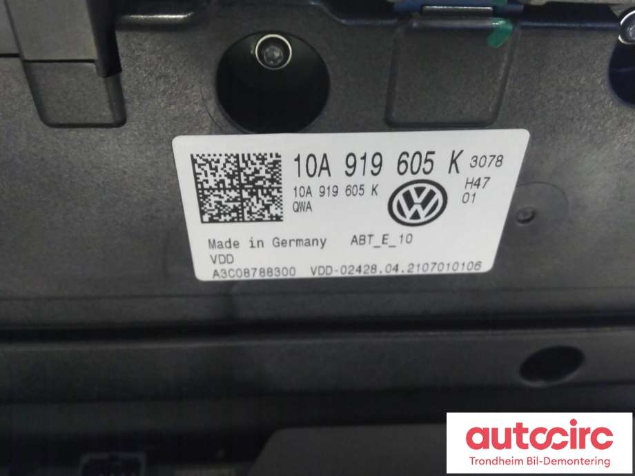 Bilstereo navigasjon skjerm til VW ID.4 2020-->>  (..|10A919605K|10A 919 605 K|)