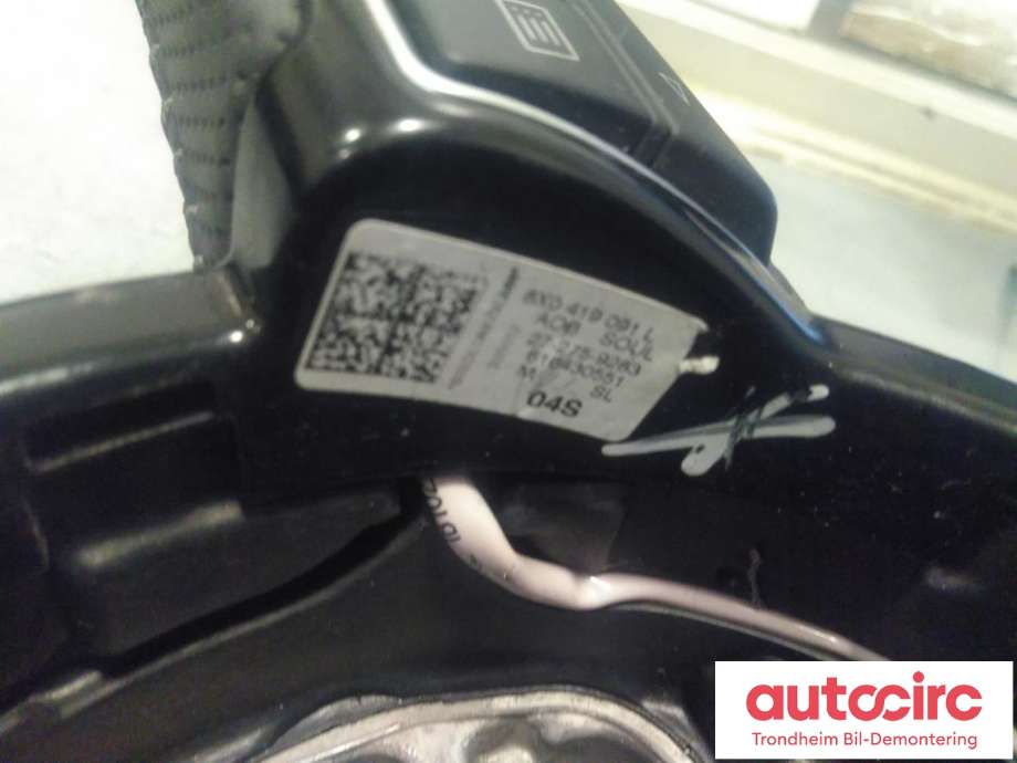 Ratt til Audi A1 2010-2014 (Type I, Fase 1) (S-LINE|8X0419091L|)