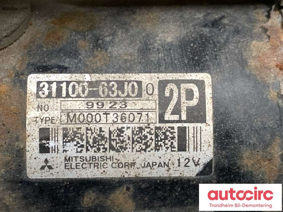 Starter til Suzuki SX4 2009-2013 (Type I, Fase 2)  (31100-63J00|)