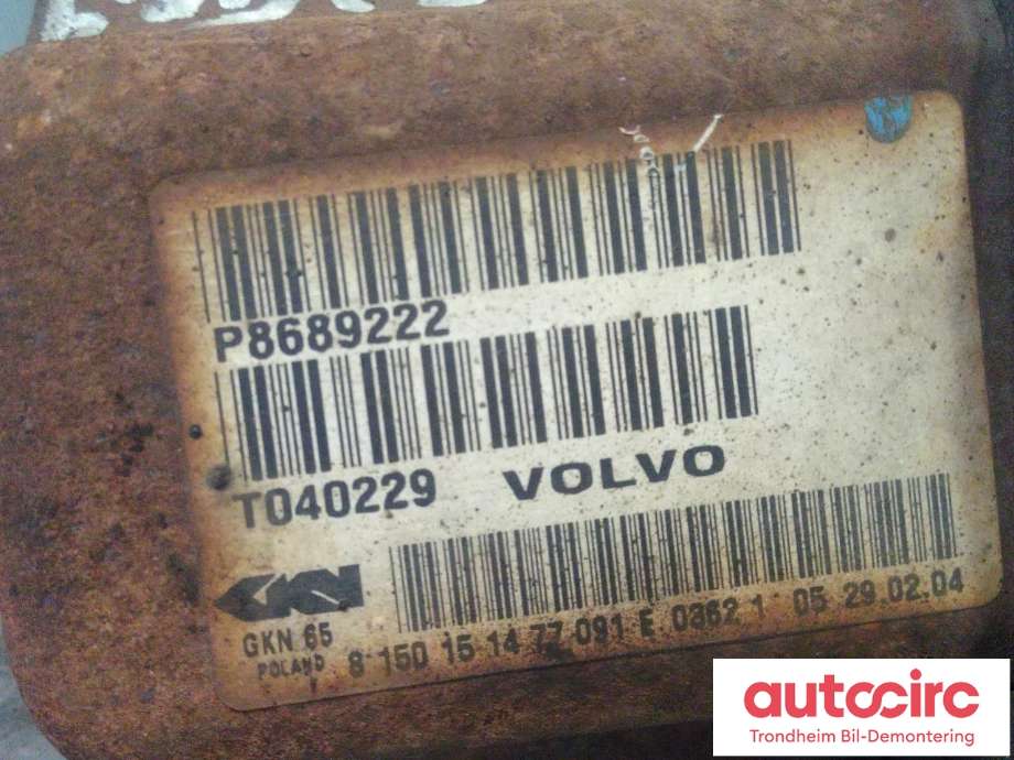 Drivaksel venstre foran, bensin/automat til Volvo S80 1998-2006 (Type I)  (...|8251775|8689222|)