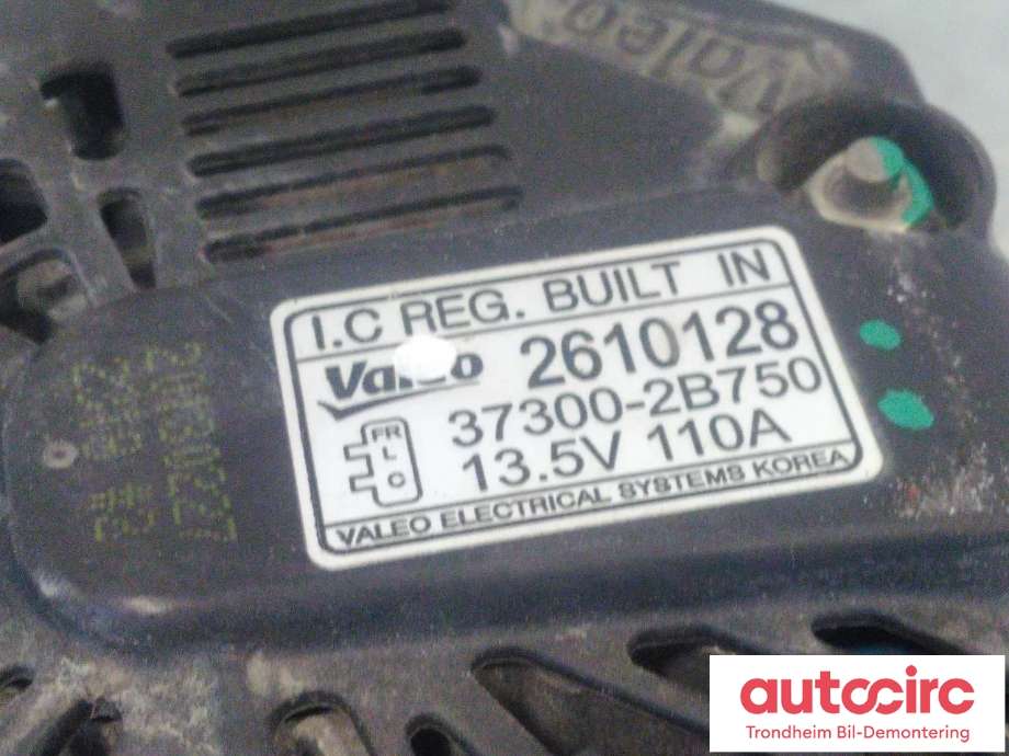 Dynamo til Hyundai Ix20 2010-2017  (VALEO|37300-2B750|373002B750|)