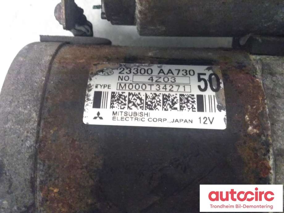 Starter til Toyota GT86 2012-->> (MITSUBISHI|SU00300451|23300AA730|M000T34271)