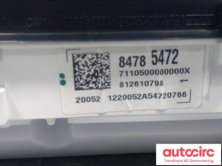 Instrumentpanel til Chevrolet Silverado 2019-->> (GM|84785472|84785476|)