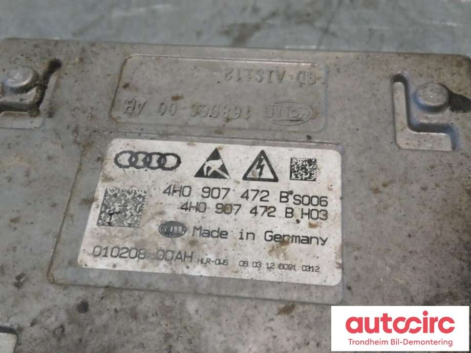 Styreenhet xenon/ballast til Audi A6 2011-2014 (Type IV, Fase 1) (C7) (C7) (..|4H0907472B|4H0 907 472 B|)