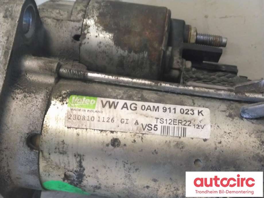 Starter til Škoda Octavia 2009-2013 (Type II, Fase 2)  (VALEO|0AM911023K|0AM911023T|0AM911023TX)