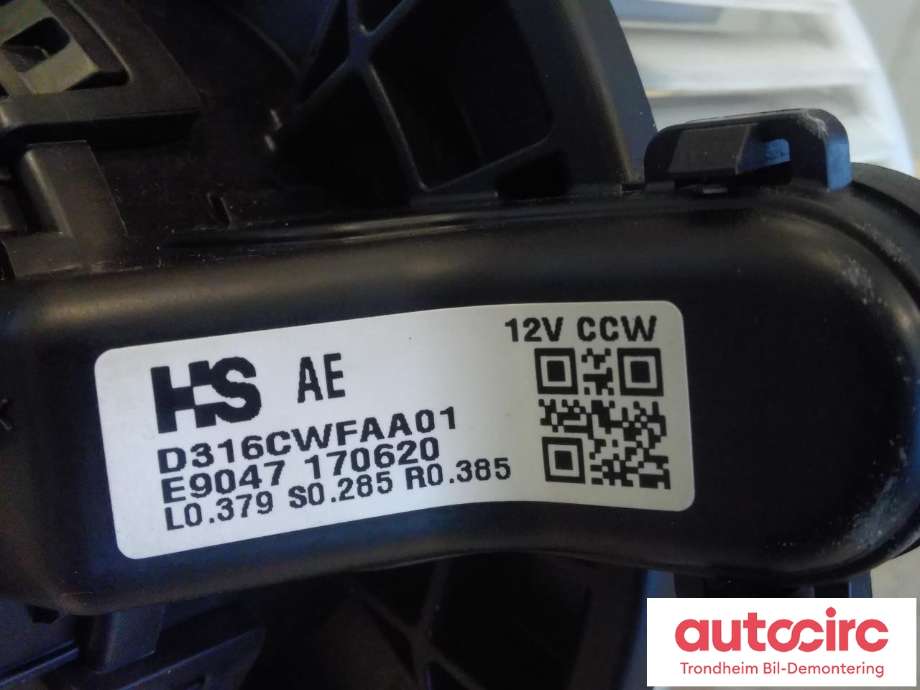 Varmeapparat motor til Hyundai Ioniq Electric 2016-2019 (Fase 1)  (HS|97113-G2000|97113G2000|)