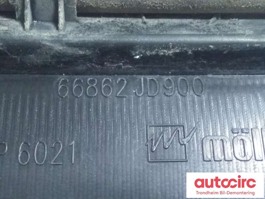 Deksel til Nissan Qashqai 2007-2010 (Type I, Fase 1) (NISSAN|66862JD900|66862-JD900|)