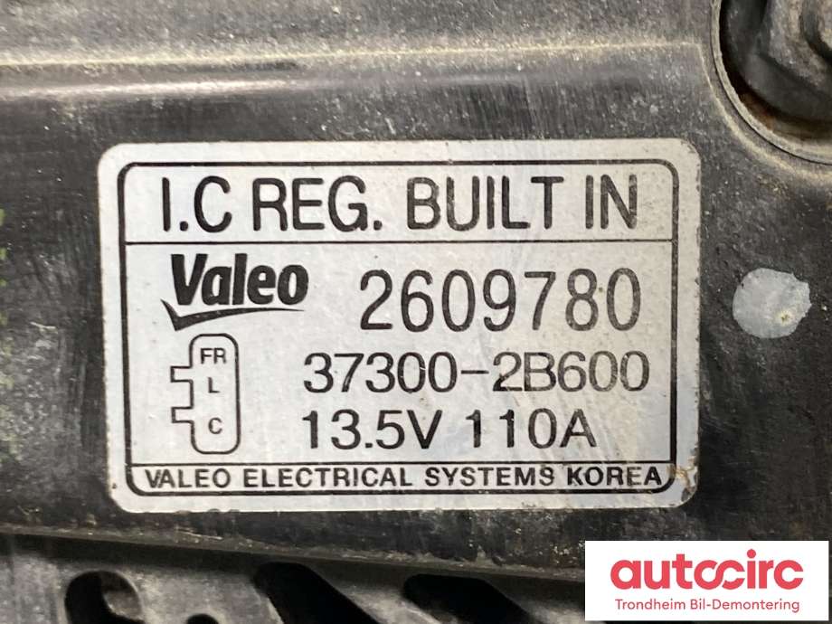 Dynamo til Kia Sportage 2010-2016 (Type III) (..|373002B600|37300-2B600|)
