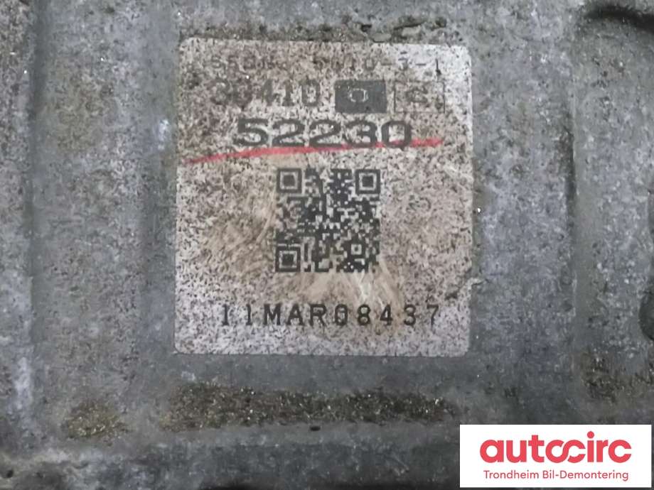 Girkasse automat til Toyota Yaris 2012-2014 (Type III, Fase 1)  (AISIN|3040052340|30400-52340|K411)