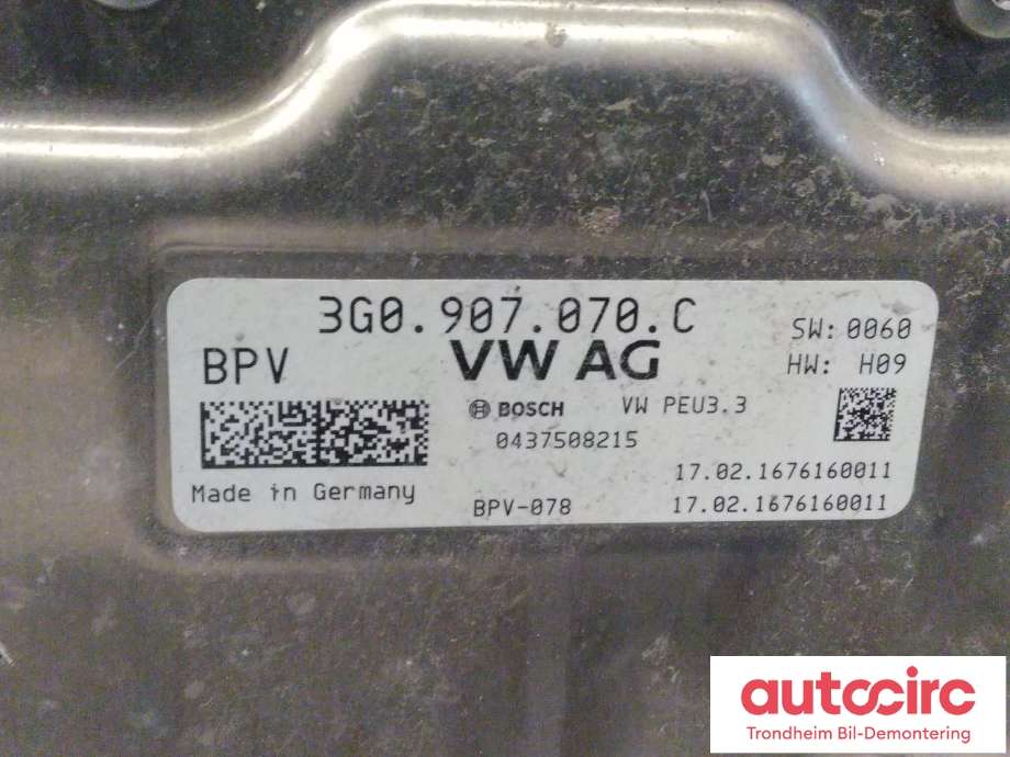 Inverter hybrid til VW Passat 2015-2019 (Fase 1) (B8) (B8) (BOSCH|3G0907070C|3G0907070G|0437508229)