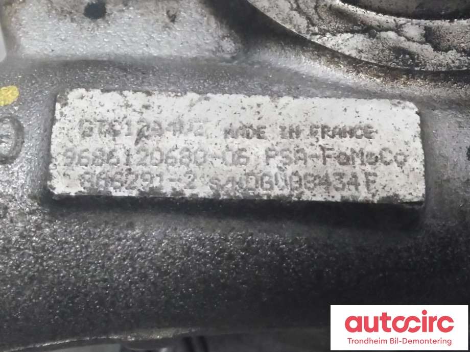 Turbo til Citroën DS4 2011-2017 (GARRETT|0375P7|0375P8|Y65013700| 968612068006| 968612068005| 9686120680| 36010147)