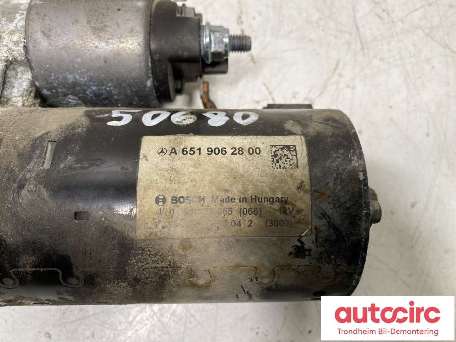 Starter diesel til Mercedes E-Klasse 2013-2016 (Fase 2) (W212) (W212) (..|A6519062300|A6519064300|A6519062800)