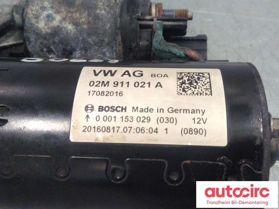 Starter diesel til VW Transporter / Caravelle 2015-2019 (T6) (T6) (BOSCH|02M911021A|0001153029|)