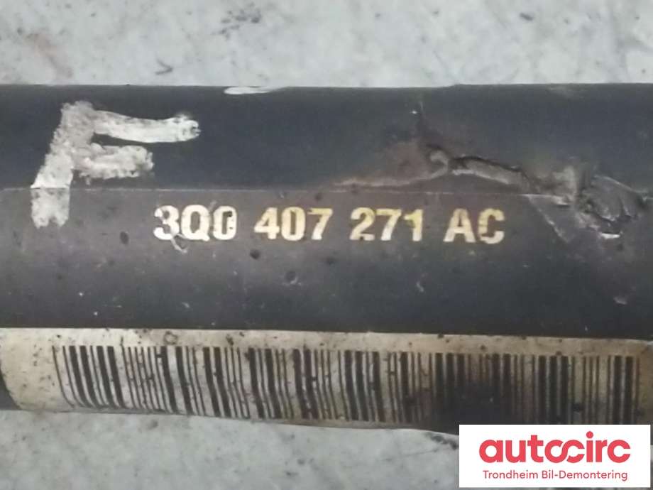 Drivaksel venstre foran, diesel/automat til VW Passat 2015-2019 (Fase 1) (B8) (B8) (..|3Q0407271AC|3Q0407761MX|3Q0 407 761 MX| 3Q0 407 271 AC)