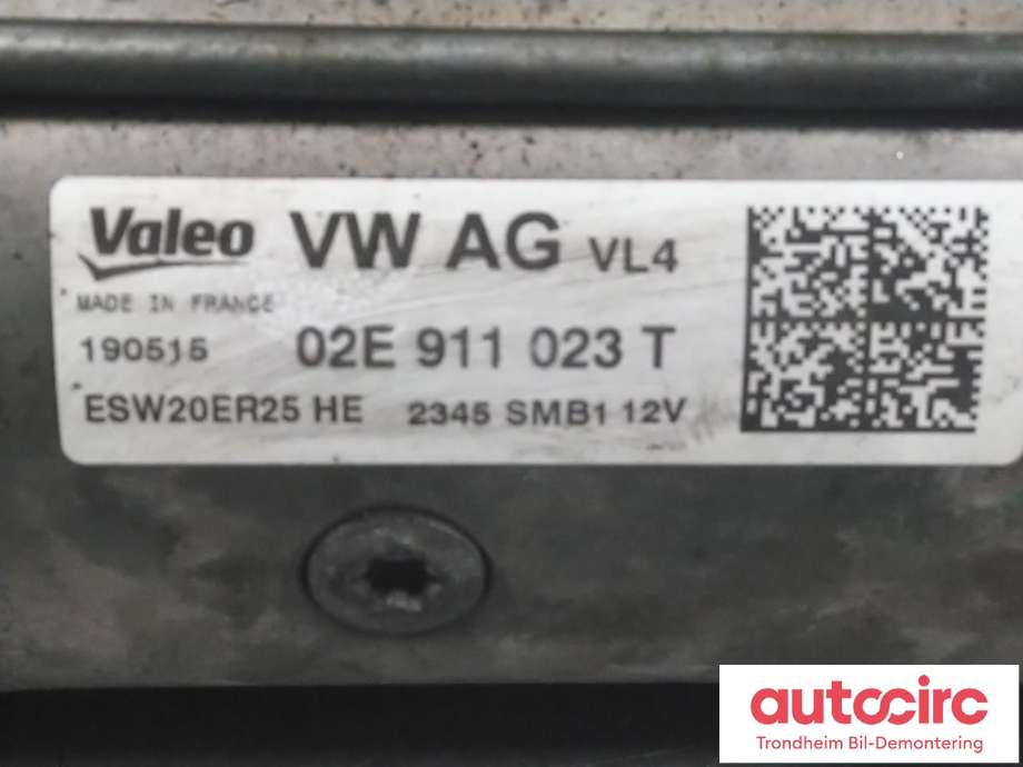 Starter diesel til VW Passat 2015-2019 (Fase 1) (B8) (B8) (VALEO|02E911023T|02E911022C|)