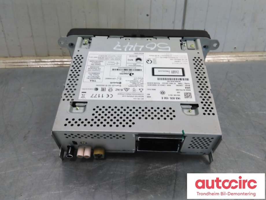 Bilstereo til VW Caddy 2015-2020 (Type III, Fase 3) (..|1K8035150E|1K8 035 150 E|)
