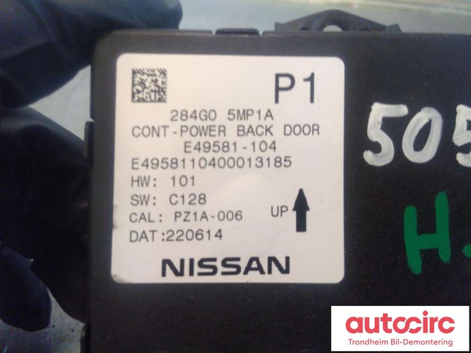 Styreenhet elektrisk bakluke til Nissan Ariya 2022-->>  (...|284G05MP1A|)