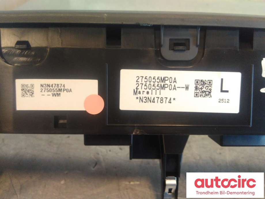 Varmeapparat betjening til Nissan Ariya 2022-->>  (...|275055MP0A|)