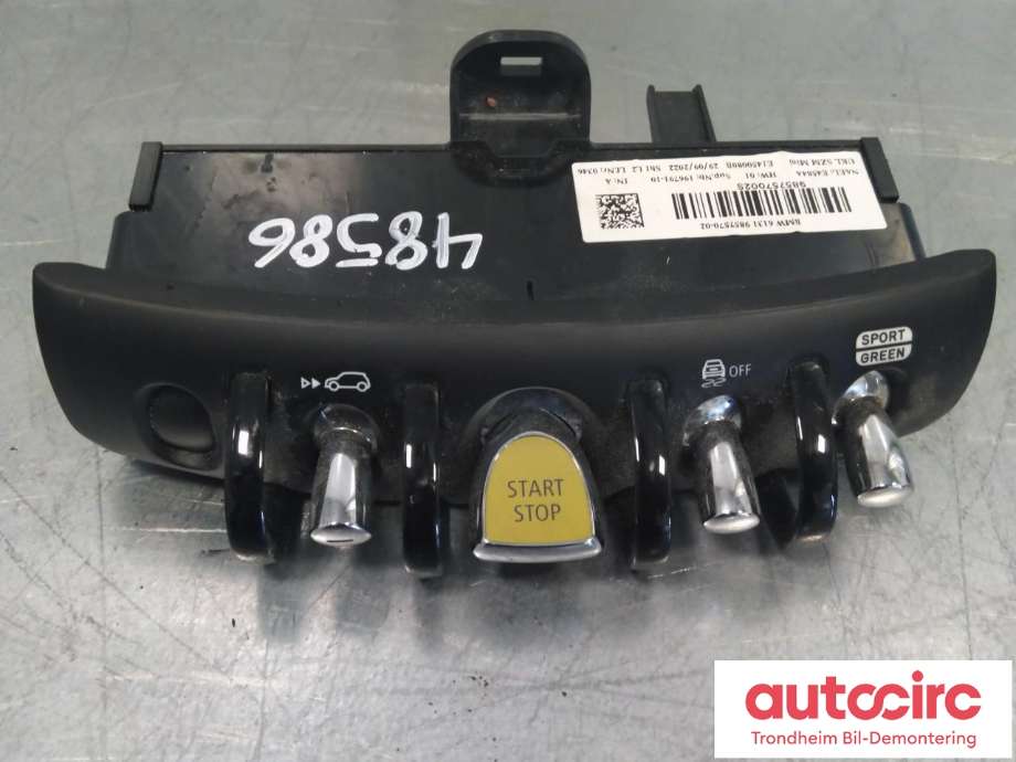 Bryter start/stopp til Mini One/Cooper, 2014-->> (F54-57) (F54-57) (BMW|9857570)