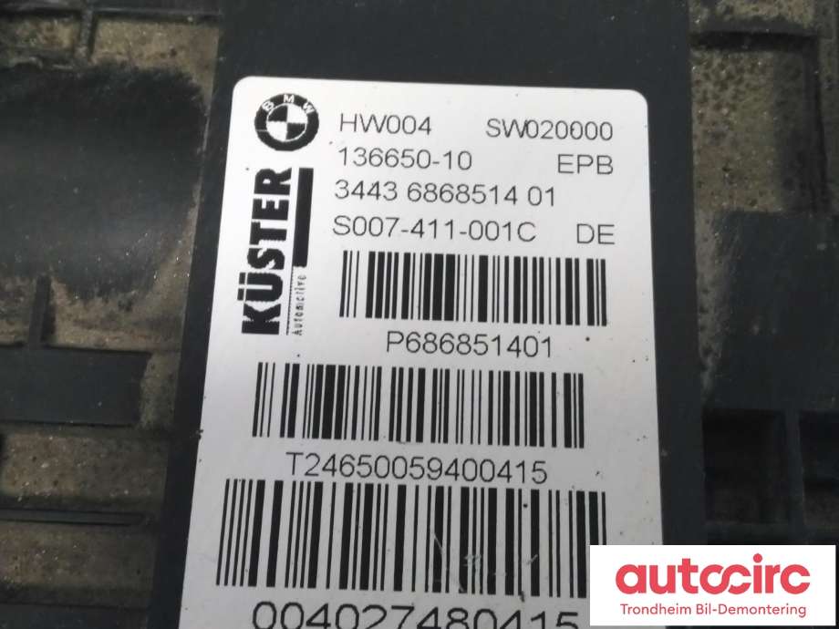 Håndbrekk/parkbrems elektrisk, fra bakstilling til BMW X5 2013-2018 (F15) (F15) (...|34436868514|34436882007|6882007)